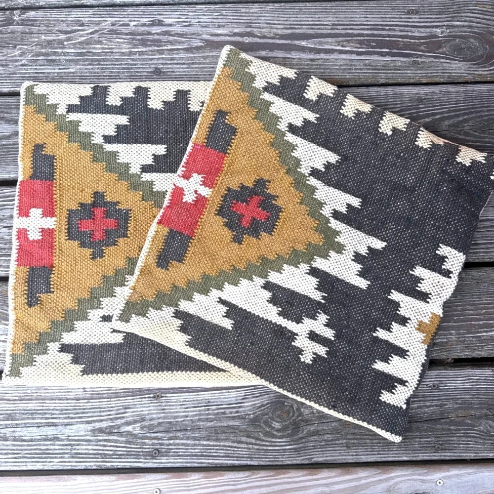 Trade Star Southwest Woven Throw Pillow Cover Set of 2 Navajo Aztec Rustic Cabin